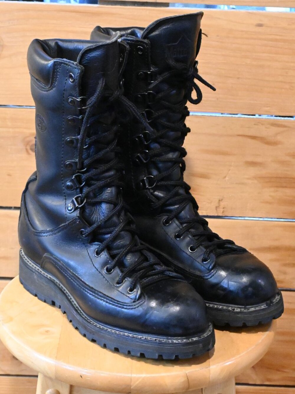 Vintage Mattherhorn 1950 Insulated Leather Combat Boots - US W 8 Made in USA